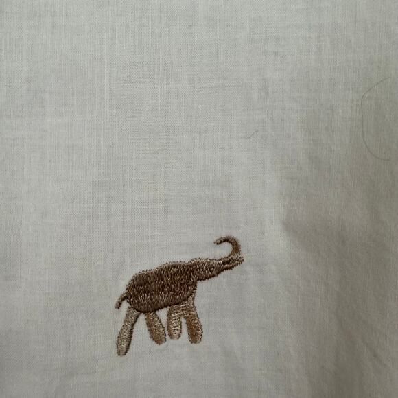 Vintage Safari-Core Shirt 2X | Stonebridge Embroidered Animals & Beaded Collar - Picture 7 of 10